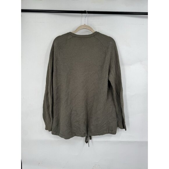 Madewell Palisades Knit Front Tie Open Cardigan Women XS Olive Green Open - Picture 3 of 10